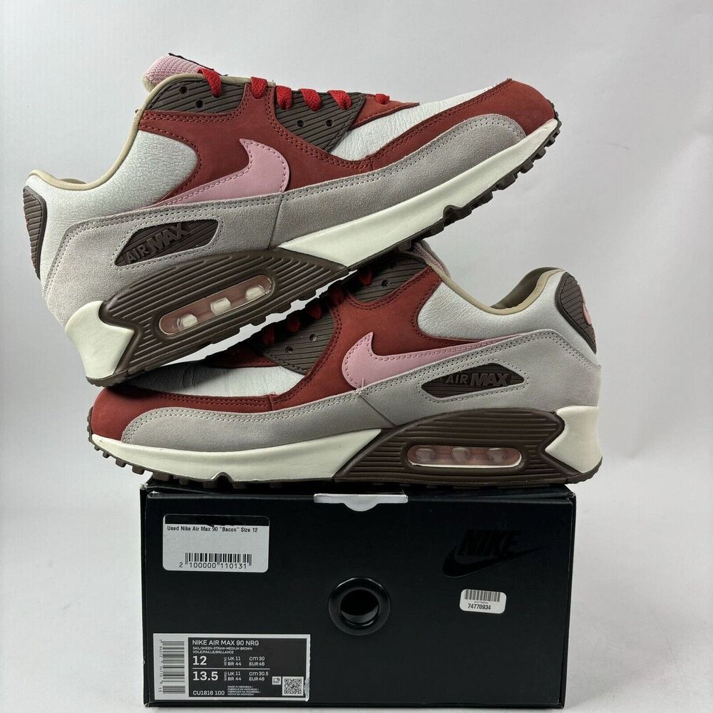Nike Air Max 90 NRG “Bacon” 2021 CU1816-100 Men’s 12 Worn - Picture 3 of 8